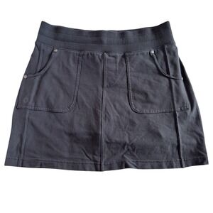 Athleta Northpeak Women Charcoal Gray Athletic Skort Pockets Activewear Size M
